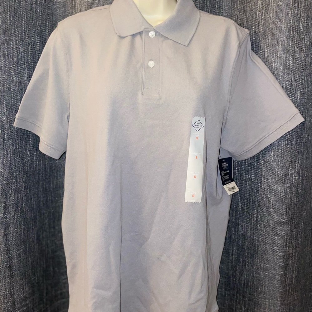 St. John's Bay Coastal Gray Polo Shirt - Picture 2 of 5